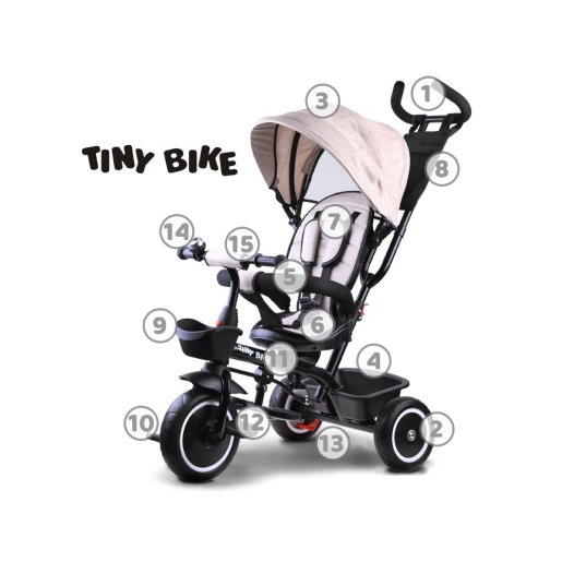 Slika Tricikl Tiny Bike 3u1 – Beige