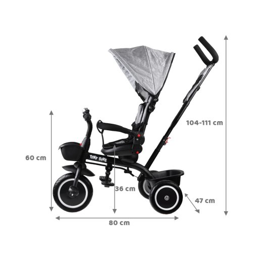 Slika Tricikl Tiny Bike 3u1 – Grey