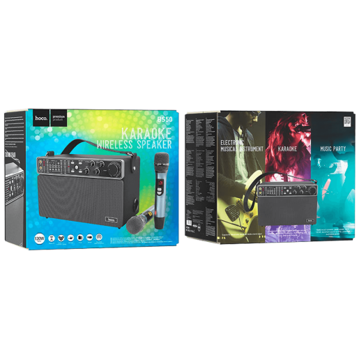 Slika hoco. Zvučnik bežični sa mikrofonom, Bluetooth, 60W, KARAOKE - BS50 Chanter