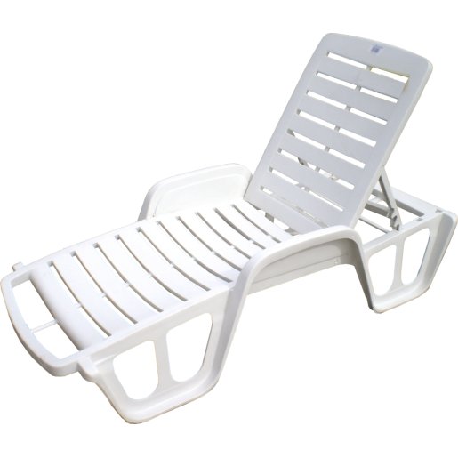 Slika LEŽALJKA PLASTIČNA LETTINO FISSO, BIJELA