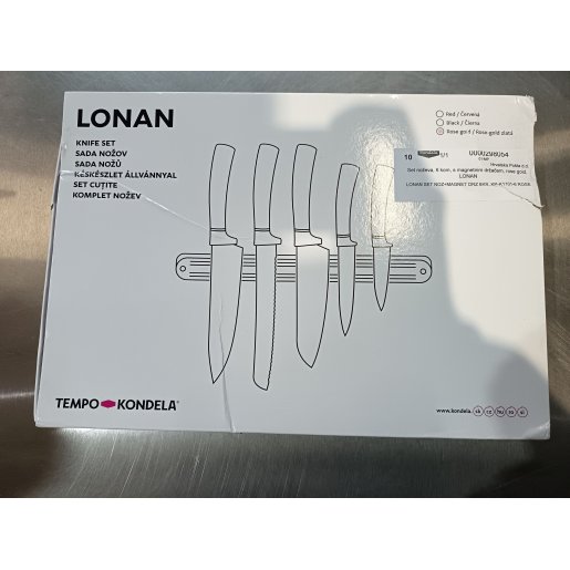 Slika Set noževa s magnetnim držačem 6 kom., rose gold, LONAN