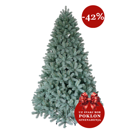 Prikažite detalje za Umjetni bor 3D Srebrni bor 180 cm + POKLON Picture alt