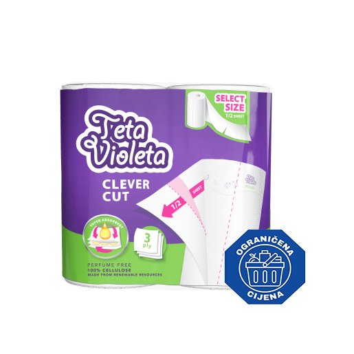 Slika Kuhinjski ručnici Teta Violeta 2/1 3sl. PICNIC, Clever Cut