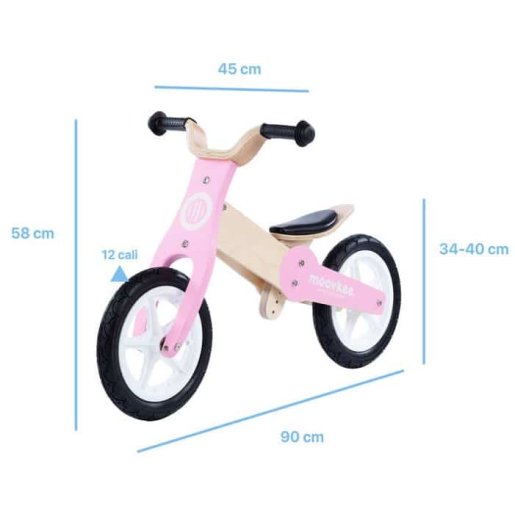 Slika Drveni bicikl 2u1 Jane sweet pink