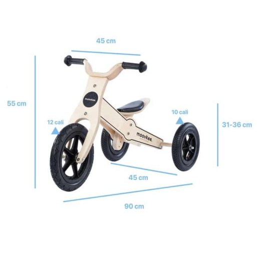 Slika Drveni bicikl 2u1 Jane natural