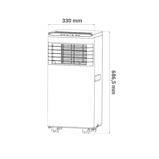 Slika Prijenosna klima Chigo 9000BTU, 2.6kW, A, R290, bijela