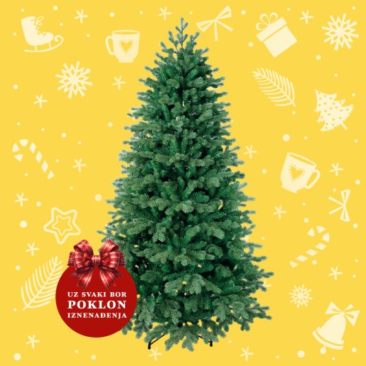 Slika Umjetni bor 3D Smreka 180 cm + POKLON